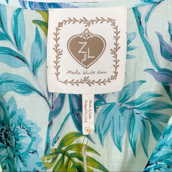 Z & L EUROPE Floral Print Swim Cover Up One Size - Picture 8 of 9